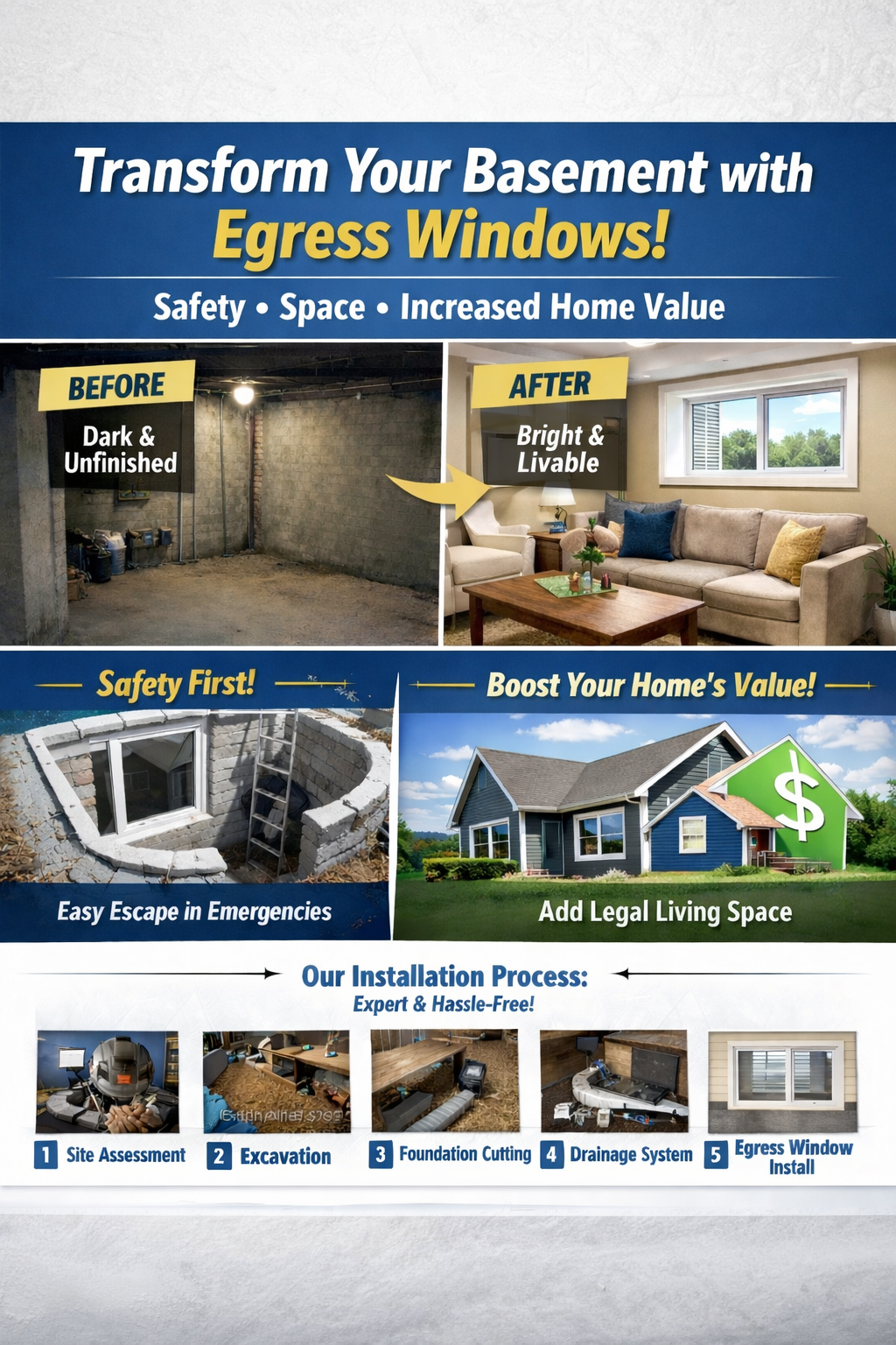 Transform Your Basement with Egress Windows