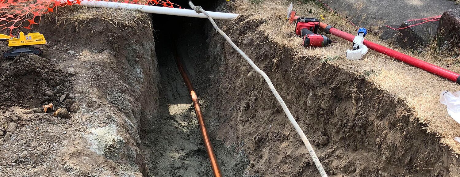 Trenching for New Service Line