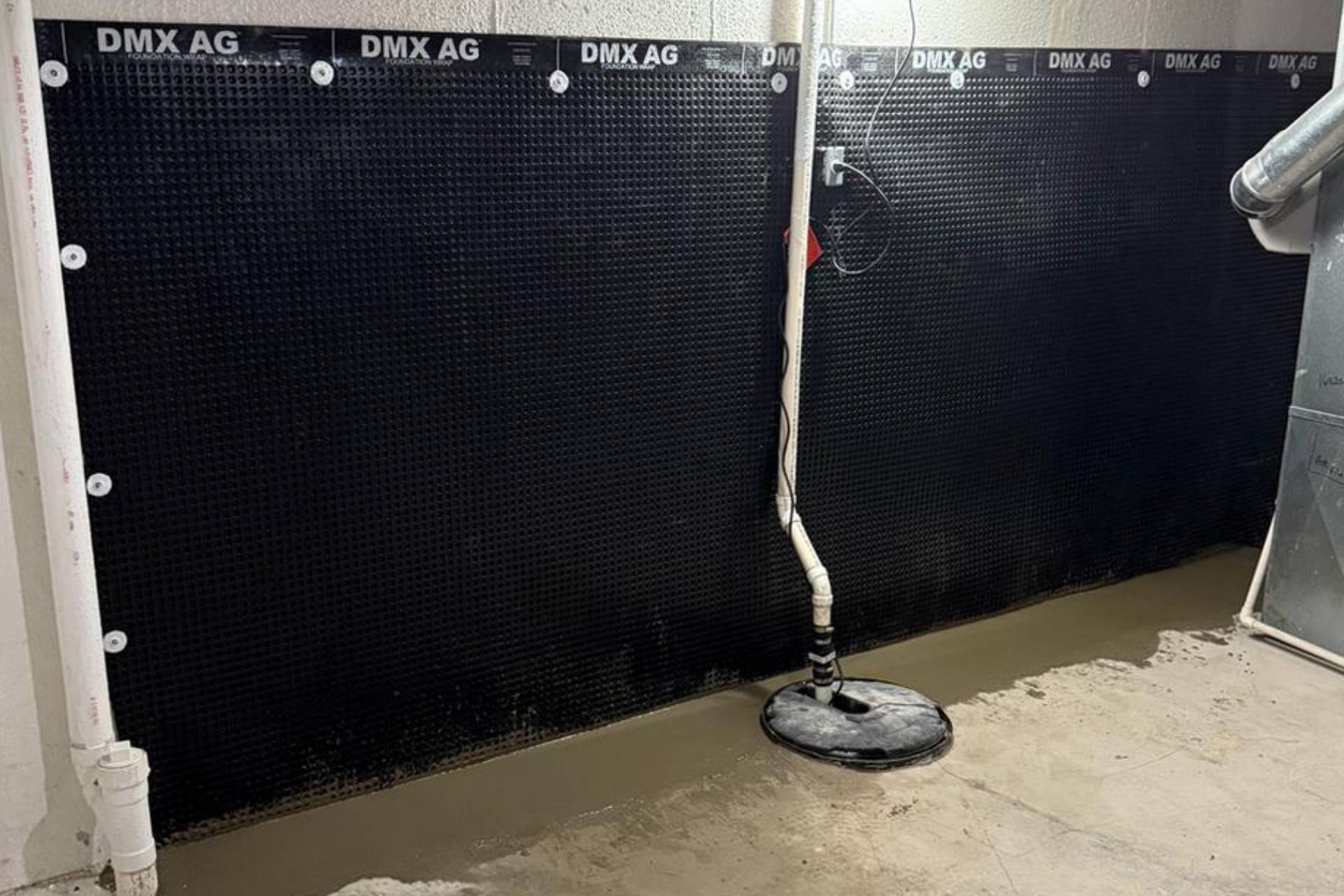 Interior basement waterproofing service in Southeast Michigan