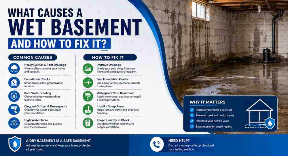What Causes a Wet Basement and How to Fix It?