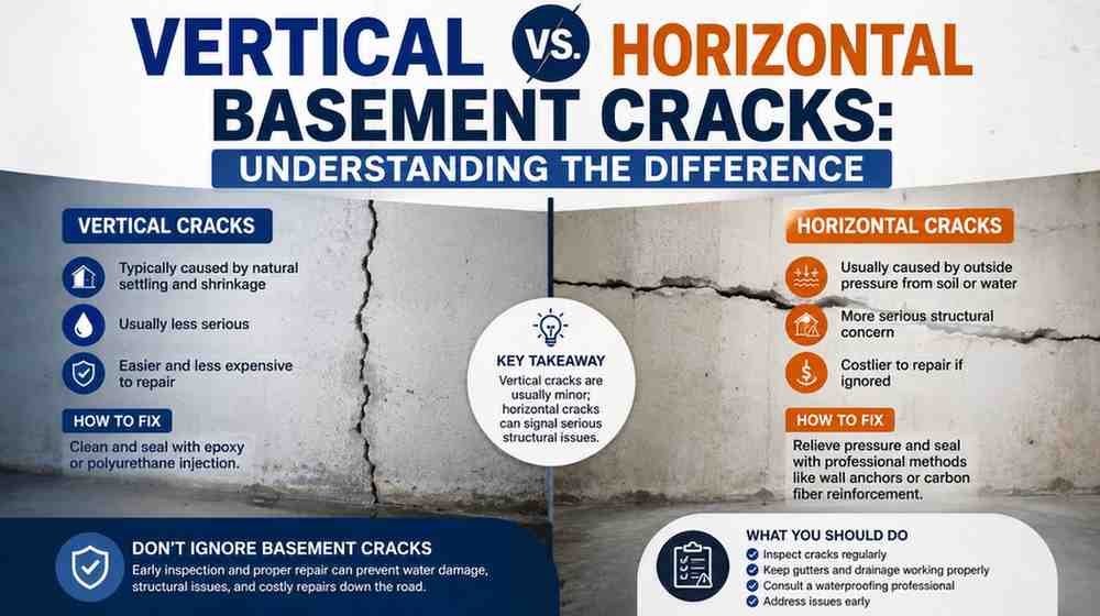Vertical vs. Horizontal Basement Cracks: Understanding the Difference