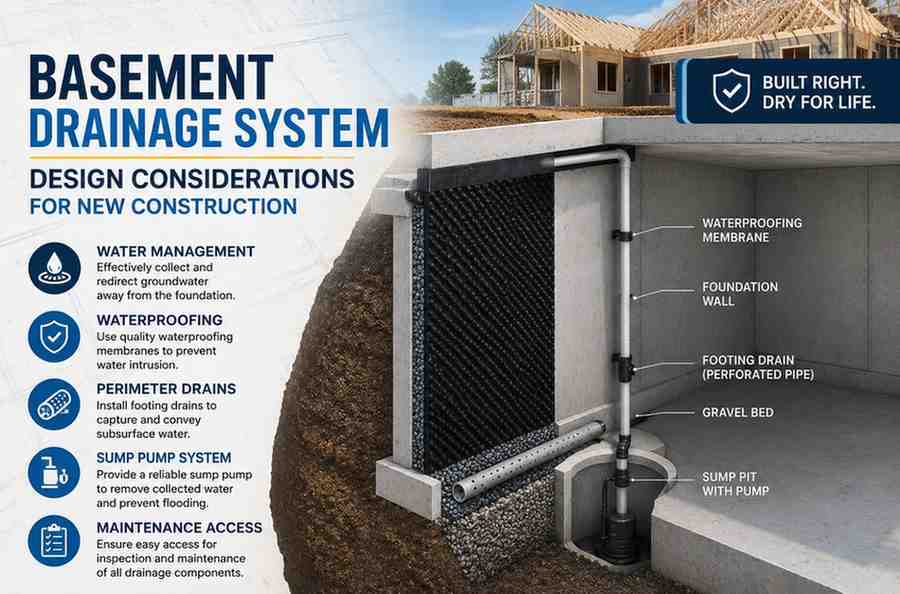 Basement Drainage System Design Considerations for New Construction